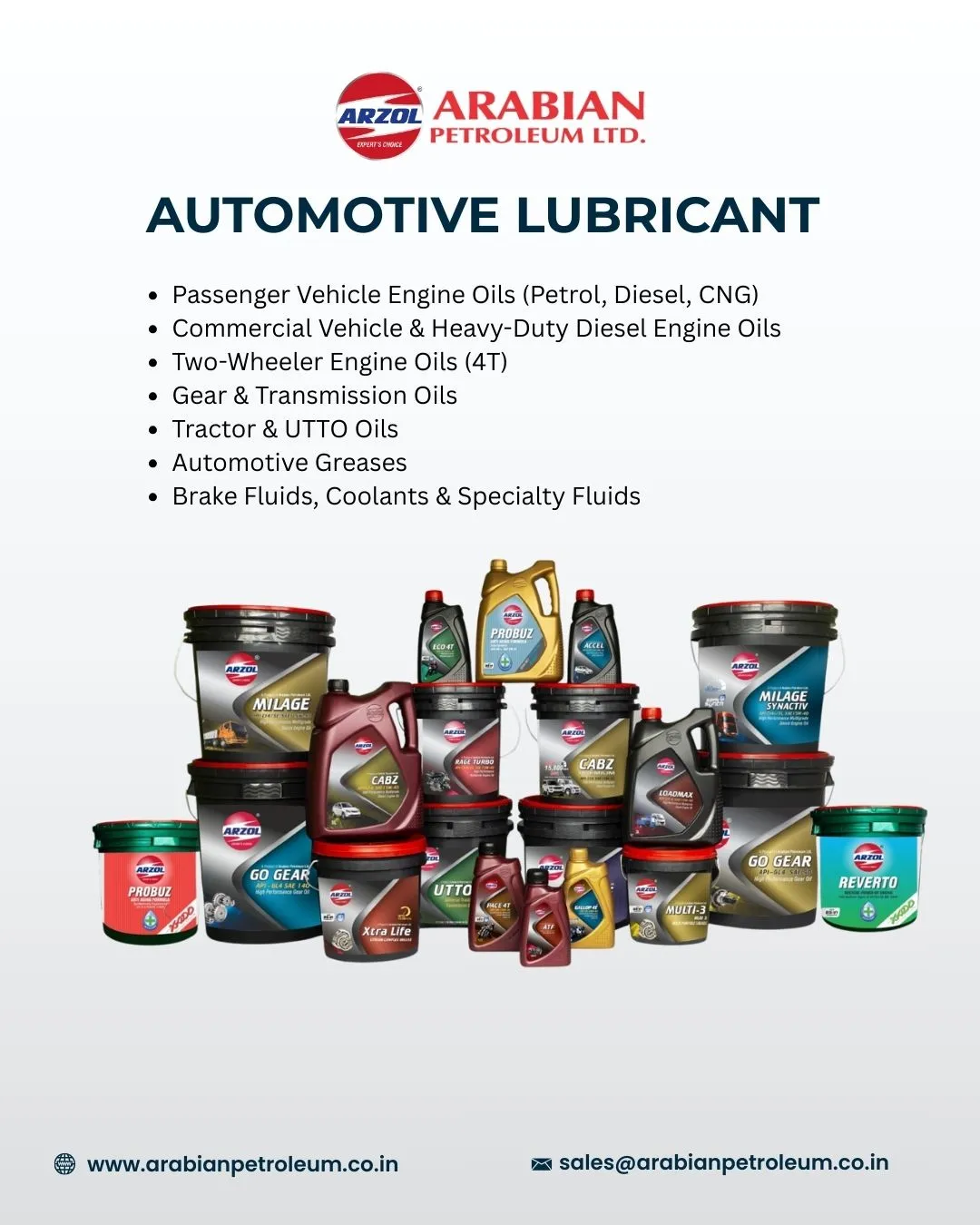 Arzol Automotive Lubricants